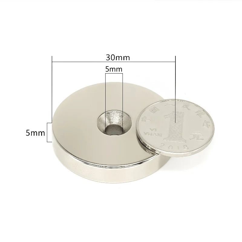 10-Piece N52 High-Strength Countersunk Magnets – Powerful Industrial Neodymium Rare Earth Disc for Mounting & DIY Projec