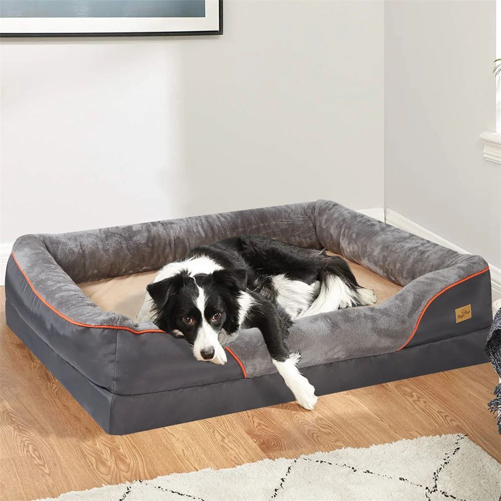 Premium Jumbo Orthopedic Memory Foam Dog Sofa Bed with Waterproof Removable Cover - Ultimate Large Dog Rest Solution