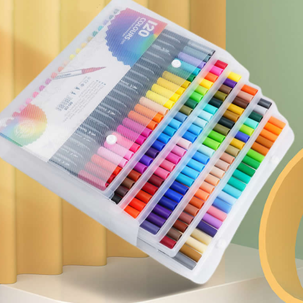 Colors Double Head Markers, Tip Art Supplies Drawing Brush Pen Set, Perfect for Office, School, Gift Pens and Pencils