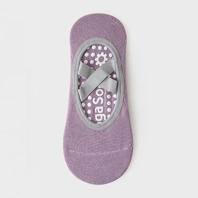 Breathable Towel Bottom Yoga Socks Women Silicone Non Slip Bandage Pilates Ladies Ballet Dance Socks