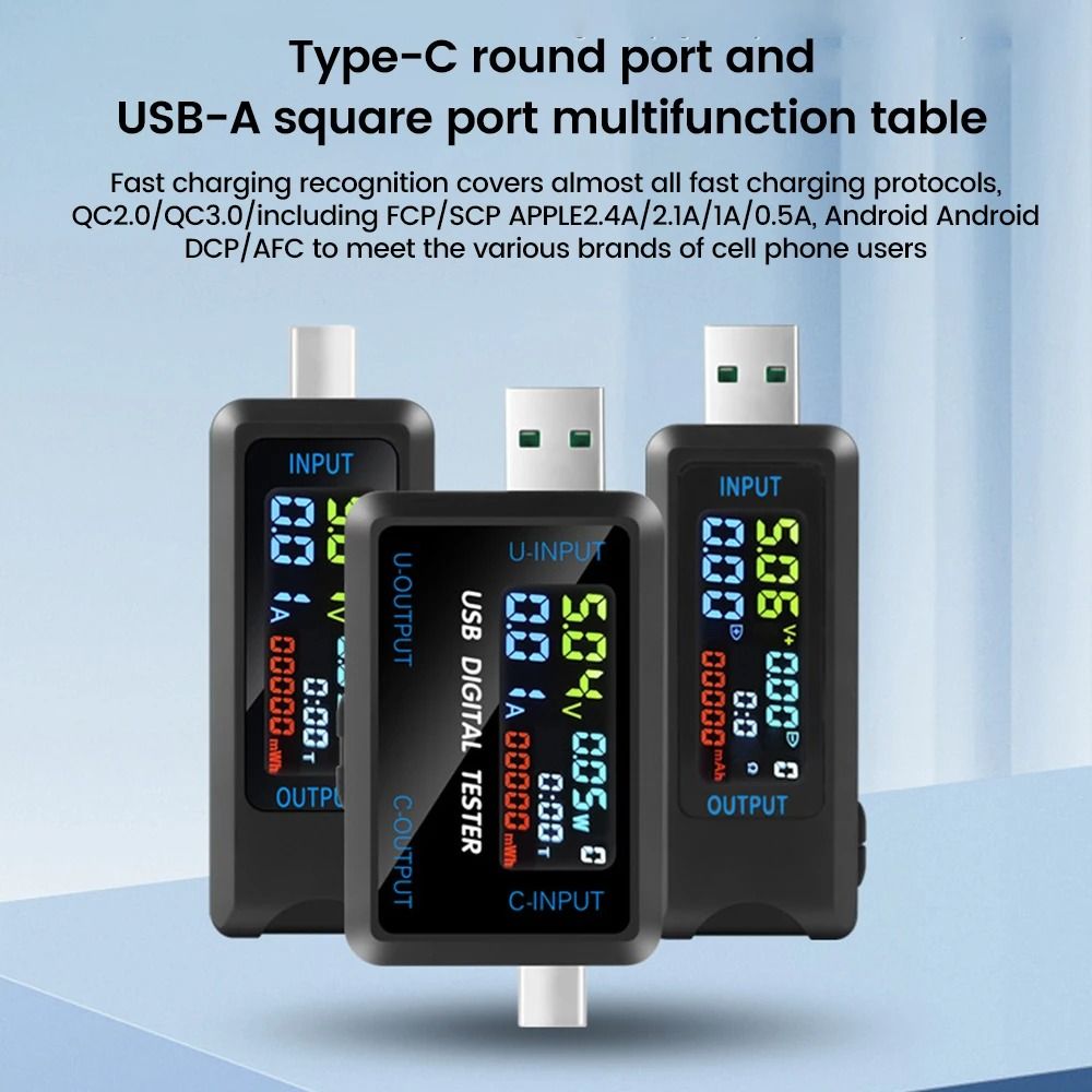 USB Voltage and Current Tester for Power Banks and Chargers