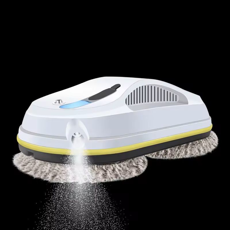 Automatic Window Cleaning Robot with Water Spray and Remote Control