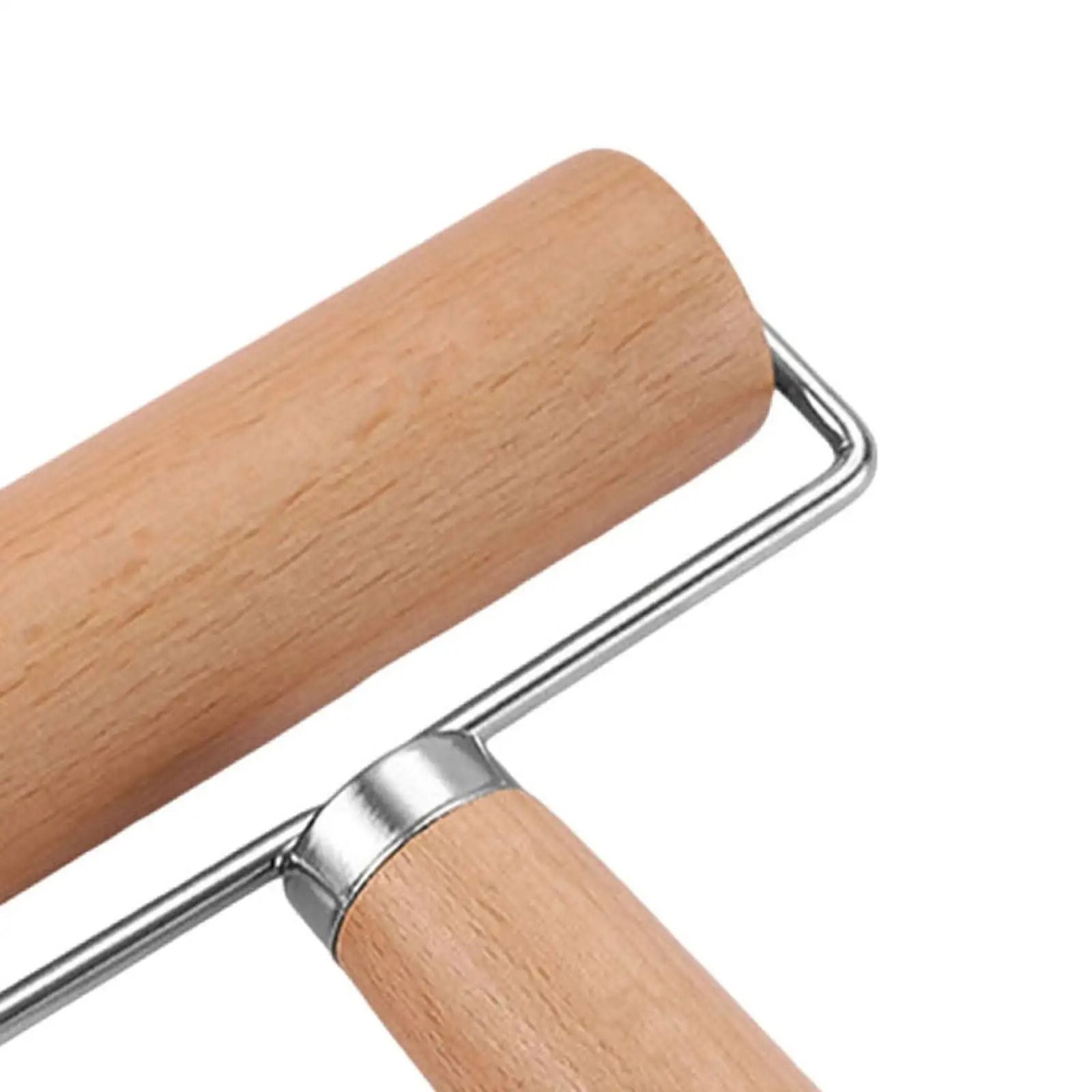 Wooden Rolling Pin with Handles Nonstick Dough Roller