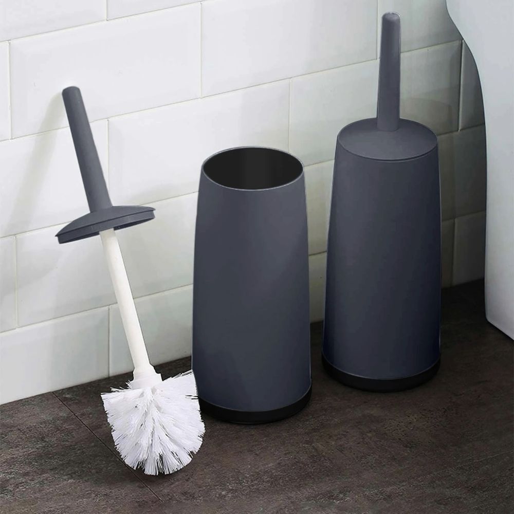 Long Handle Toilet Cleaning Brush with Standing Holder Bathroom Tool
