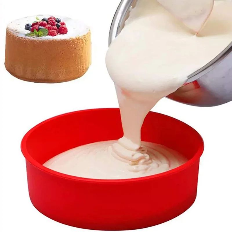 Premium Round Silicone Cake Mold Set – Nonstick, Reusable Baking Pans for Perfect Cakes Every Time