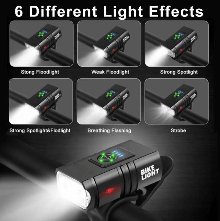 T6 LED USB Rechargeable Bicycle Headlight – High Beam Aluminum MTB Cycling Light Set