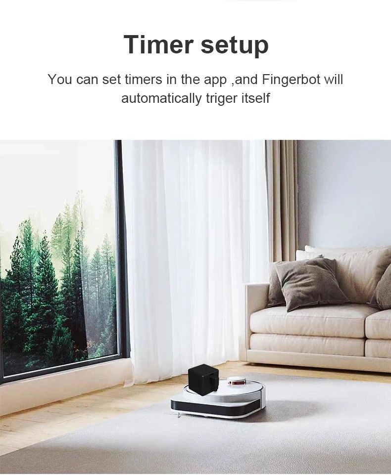 Smart Fingerbot Button Pusher Robot with Bluetooth and Zigbee Options