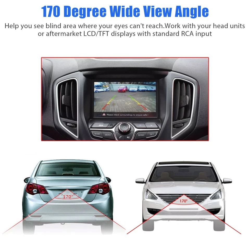 Car Backup Camera with Night Vision Front/Rear View Parking Camera
