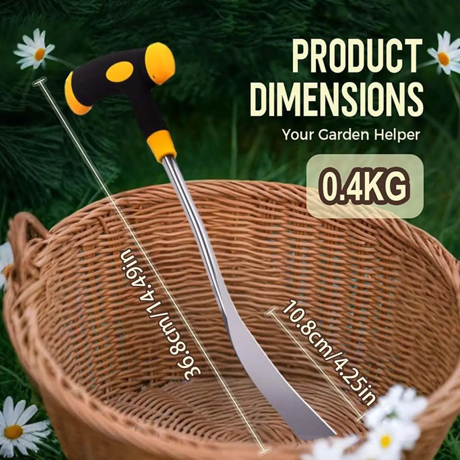 Manual Grass Puller Tool with Handle