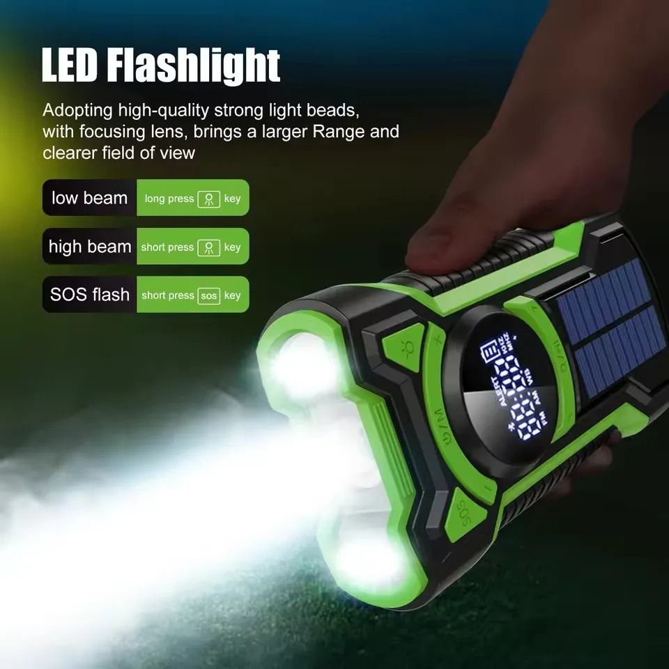 5000mAh Emergency Solar Hand Crank Radio