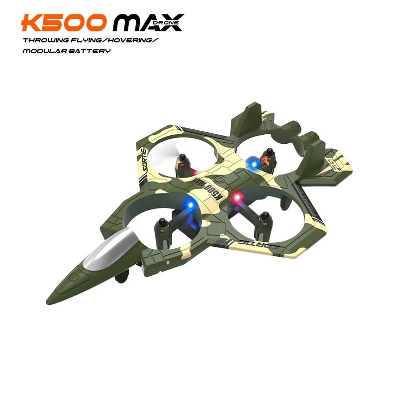 K500 RC Drone Fighter Jet - 2.4G Remote Control Airplane with 360° Flips and Hovering