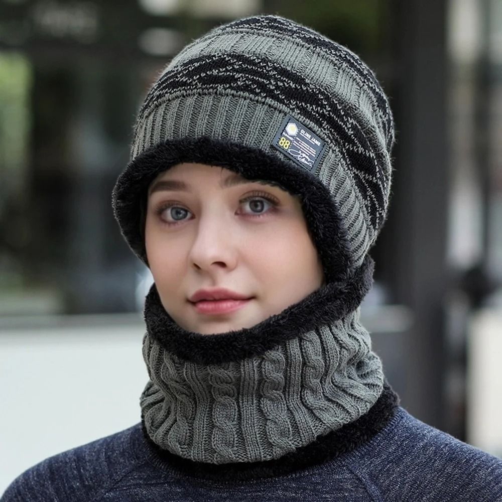 Plush-Lined Thermal Knitted Beanie Hat