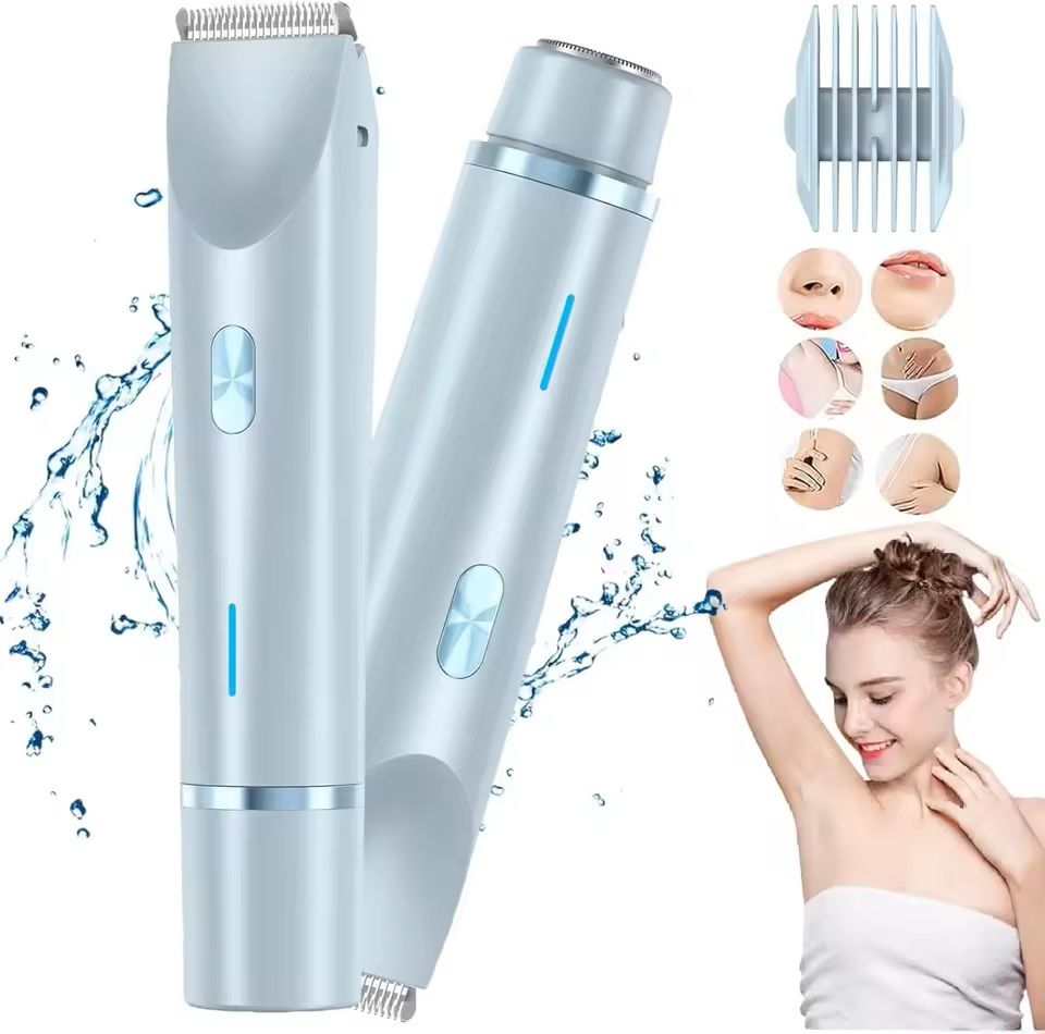Women 2 in 1 Dual Head Electric Shaver and Trimmer