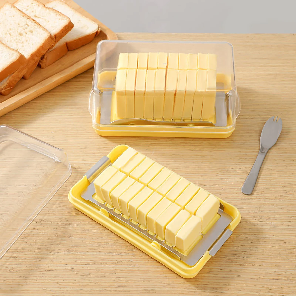 Frozen Butter Refrigerator Crisper Box, New Cheese Butter Cutting Storage Container