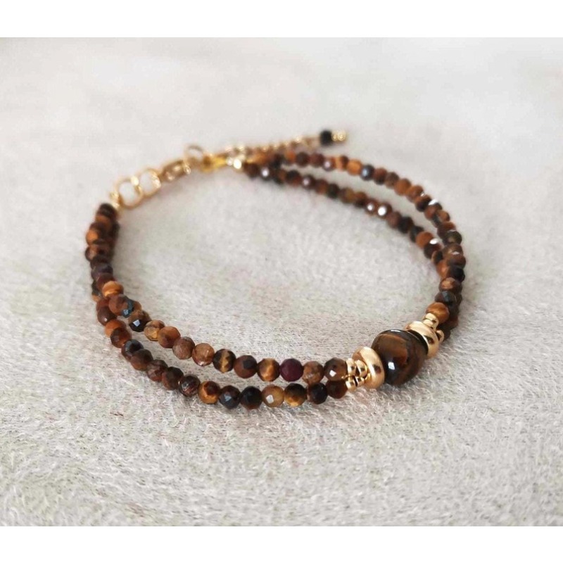 Tiger Eye Bracelet Adjustable Design with Beads, Ideal Gift and Personal Accessory.
