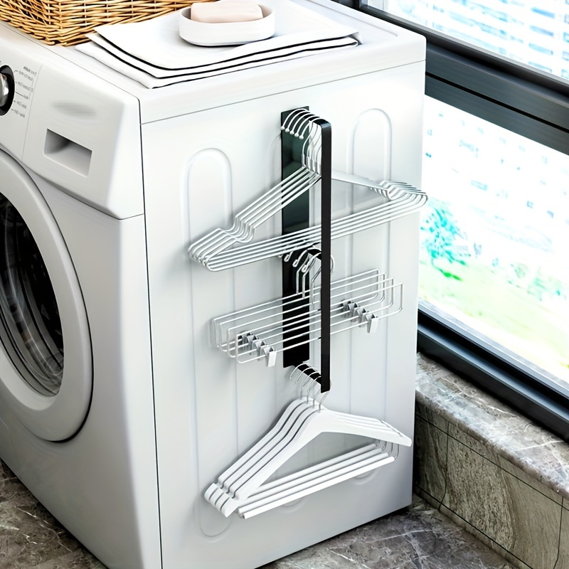 Wall Mounted Towel Rack Set for Increased Storage Magnetic Clothes Rack Storage Rack Space Saving
