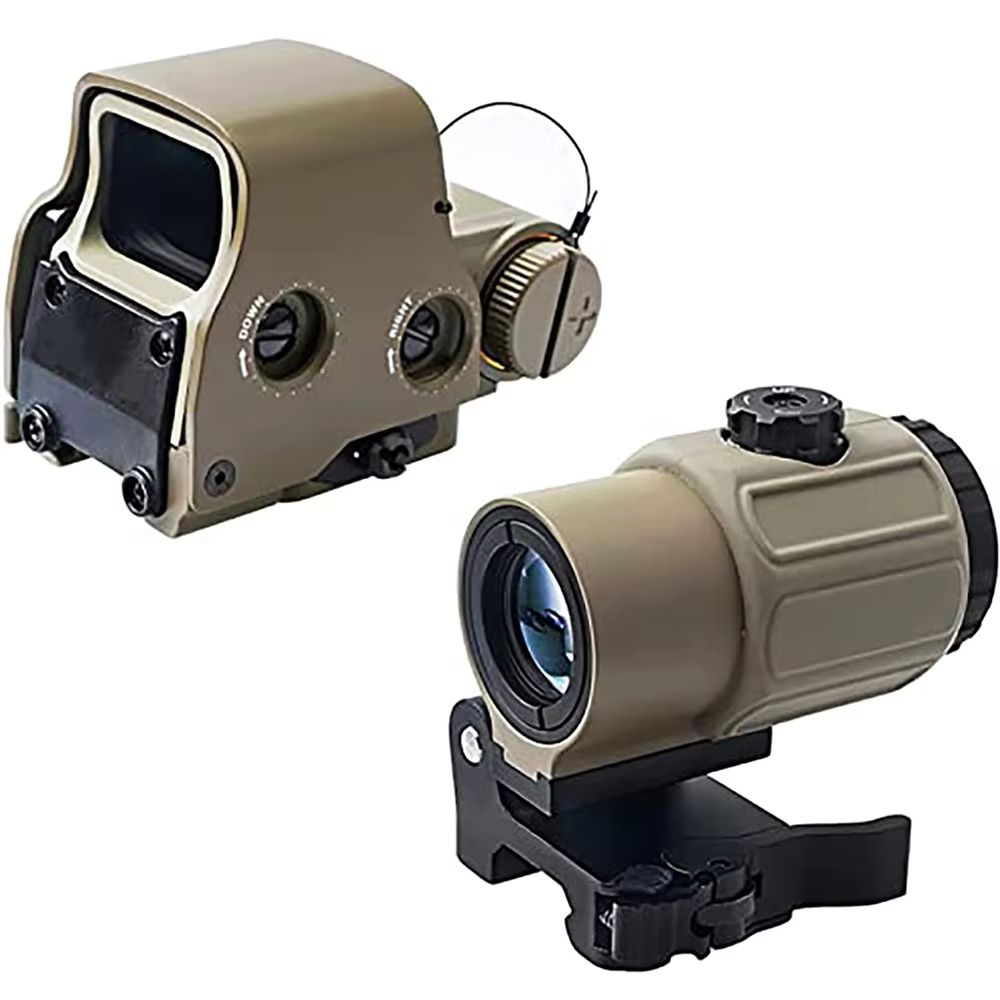 Tactical 558+G43 Holographic Red Dot Sight with 20mm Rail Mount & Quick Detach Lever – Hunting & Airsoft Optic