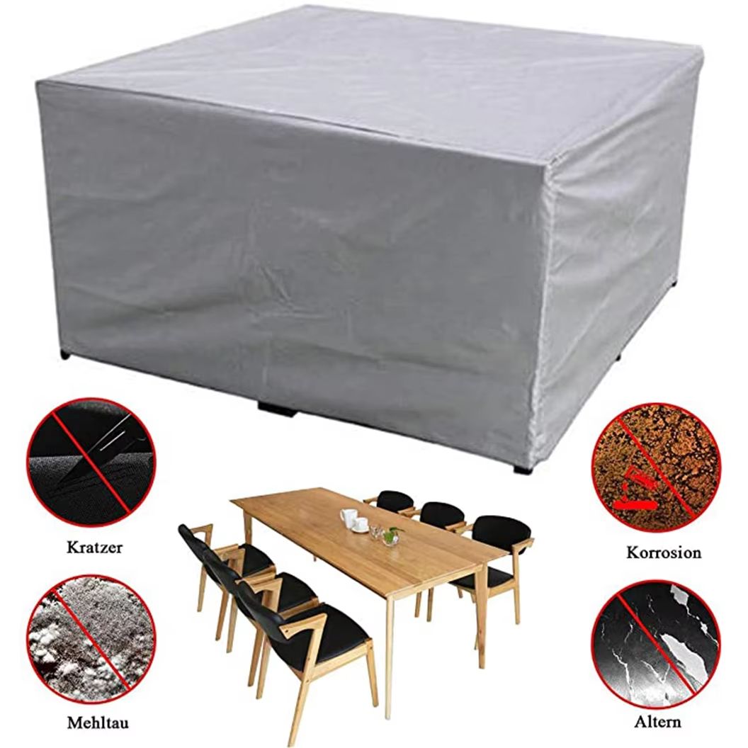 Waterproof Silver Outdoor Furniture Cover for Patio Table, Chairs, Sofa, Cabinets, and Equipment