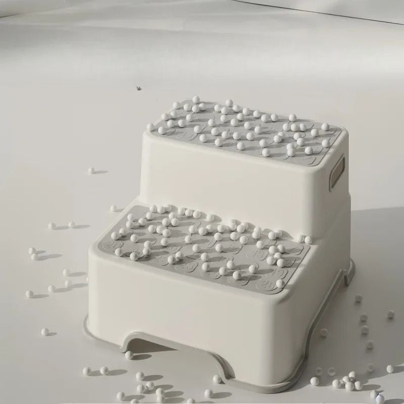 Portable Step Stool for Bathroom with Two Step Design