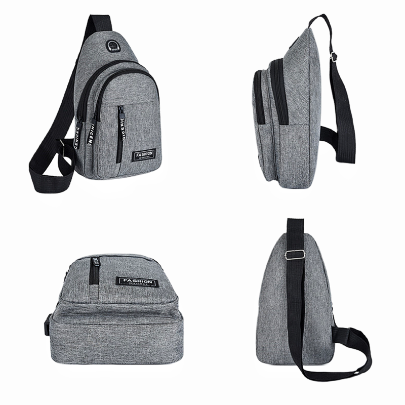 Men's Fashion Trend Oxford Cloth Shoulder Bag, New Multifunctional Chest Bag, Casual Waterproof Messenger Bag