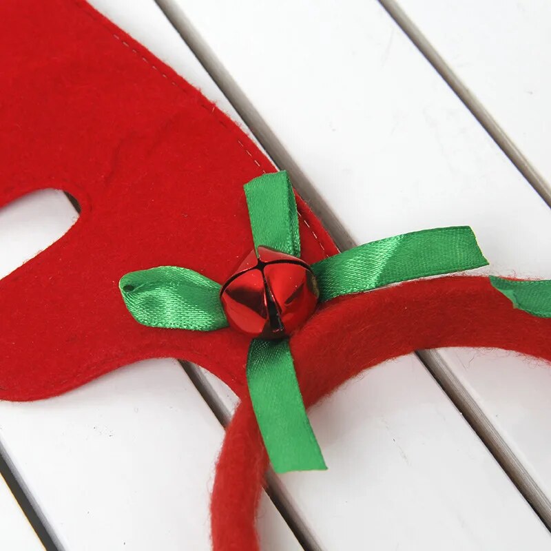 Christmas Dog Supplies: Elk Reindeer Antlers & Santa Hat Costume