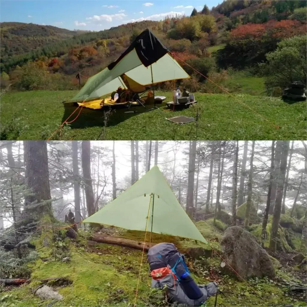 Ultralight Camping Tarp Waterproof Rain Fly Silnylon Backpacking Shelter