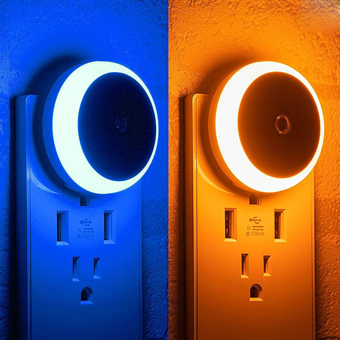 Smart Sensor Auto Dim Night Lamp for Bathroom, Hallway, Kitchen, Stairway, Bedroom - Dawn Wall Light