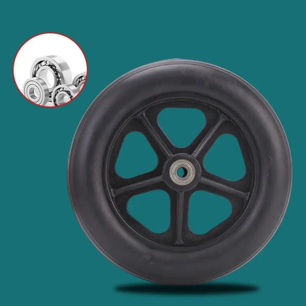 Heavy Duty Wheelchair Front Caster Wheel Solid Tire Replacement 6 7 8 Inch