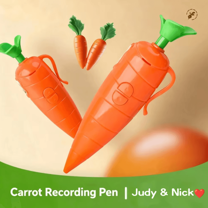 Judy & Nick Multifunction Voice Recorder Pen – Carrot-Style Electronic Recording & Writing Gadget