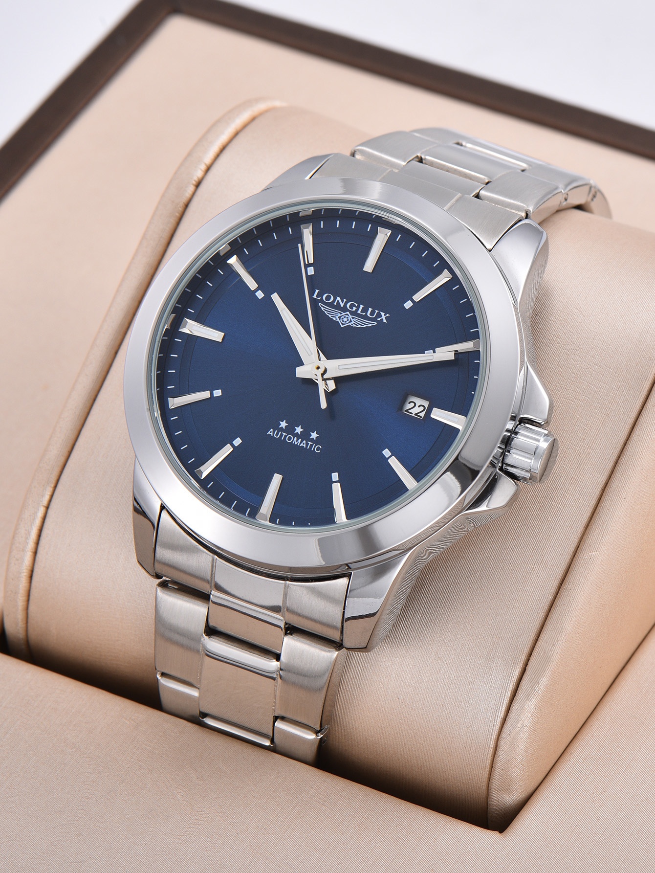 Men's Automatic Business Watch Waterproof Stainless Steel Luminous Mechanical Watch