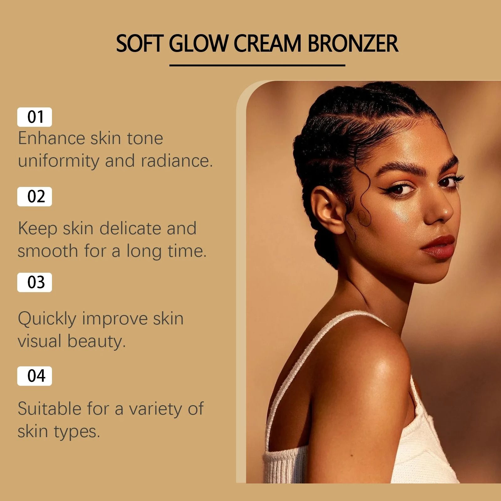 Deep Bronze Tanning Gel – Intensive Sunless Body Bronzer & Summer Glow Treatment
