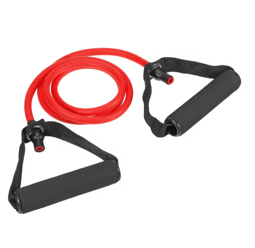 Uxcell TPE Single Resistance Band with Handles – Home Workout Strength and Pilates Stretch Band