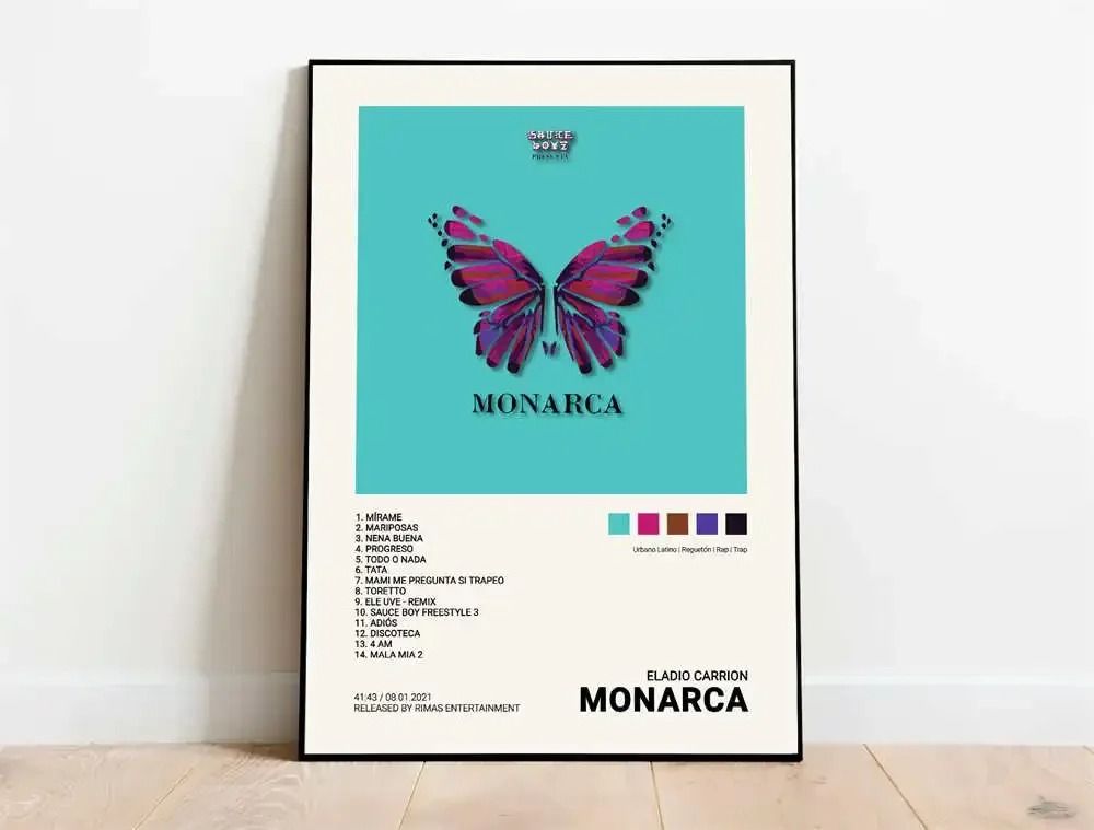 Latin Rap Music Poster Canvas Album Cover Aesthetic Wall Art Print