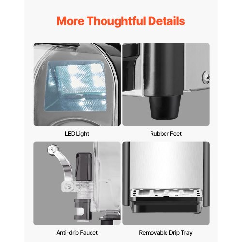 Commercial Slushy Machine Single Bowl Slush Drink Maker, Frozen Drink Machine with Temperature Control, Automatic Clean