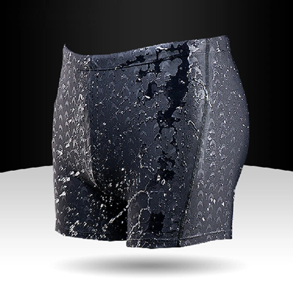 Mens Shark Print Quick Dry Swim Trunks