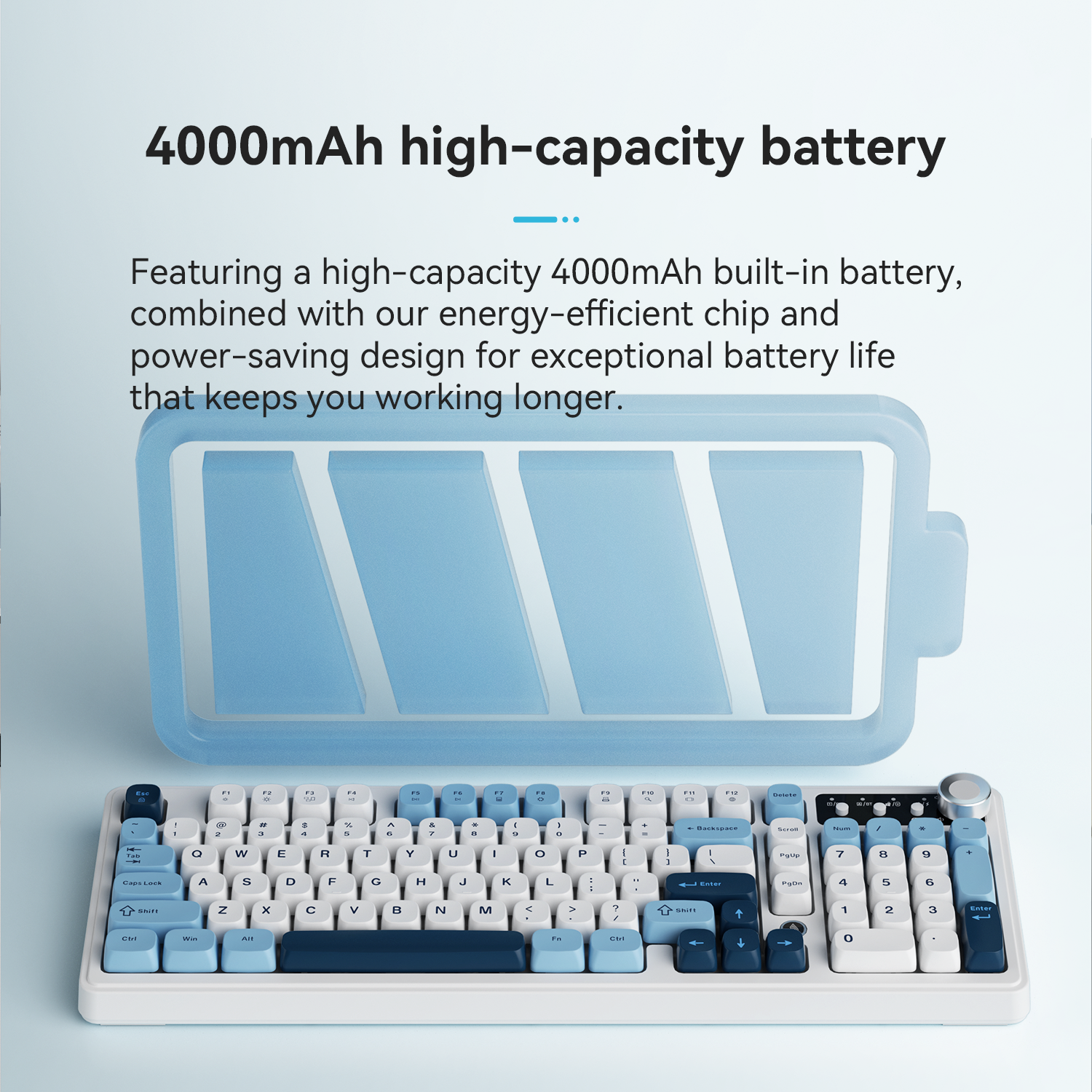 Long Battery Life Mechanical Feel RGB Wired Keyboard with Ergonomics