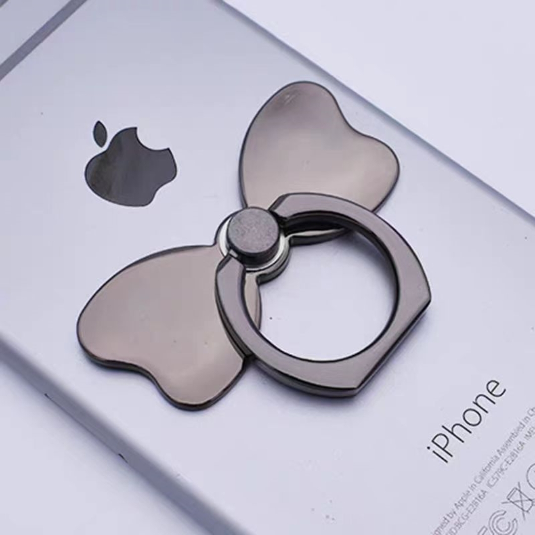 Elegant Bow Phone Ring Holder Stand with Rotation