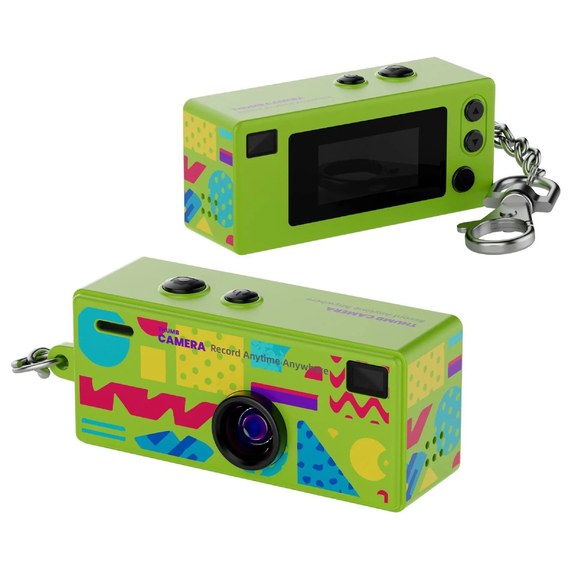 Retro 1984 Thumb Camera – Mini Keychain CCD Digital Camera – High-Yield Nostalgic Interaction Hub