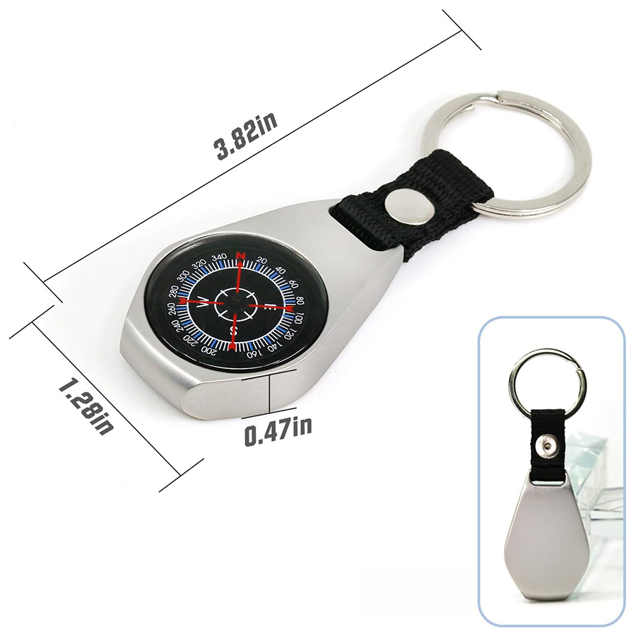 Waterproof Military Compass Keychain for Hiking Camping and Survival Gear