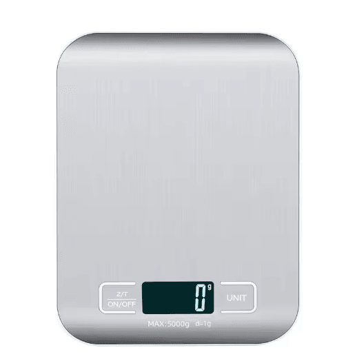 Digital Kitchen Scale with LED Display Precision Stainless Steel Food Weighing Scale (5kg Capacity)