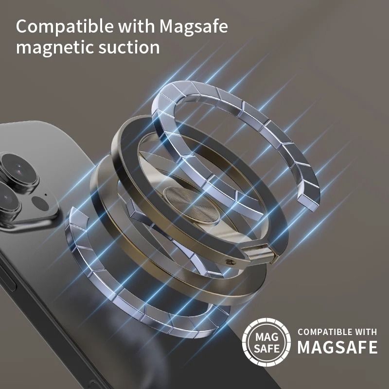 Double Magnetic Phone Ring Stand – Ultra-Strong Foldable Metal Bracket
