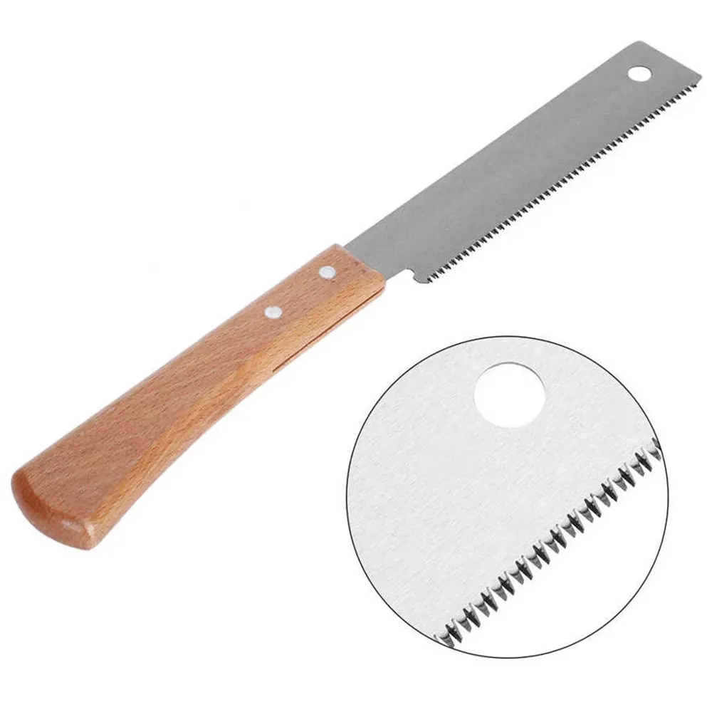 Flush Cut Pull Saw with Wooden Handle Precision Woodworking Hand Saw