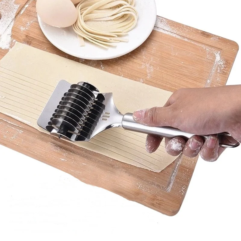 Manual Stainless Steel Noodles Maker, Pasta Cutter for Dough, Ginger and Garlic Crushing