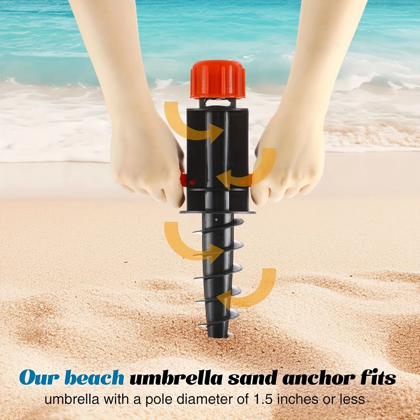 Universal Beach Umbrella Anchor with 360 Wind-Resistant Design