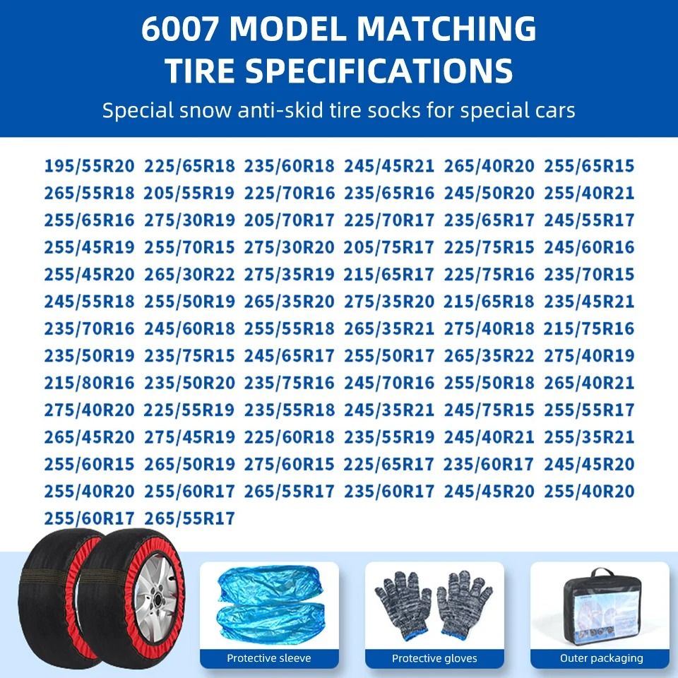 Car Snow Sock Textile Tire Chains