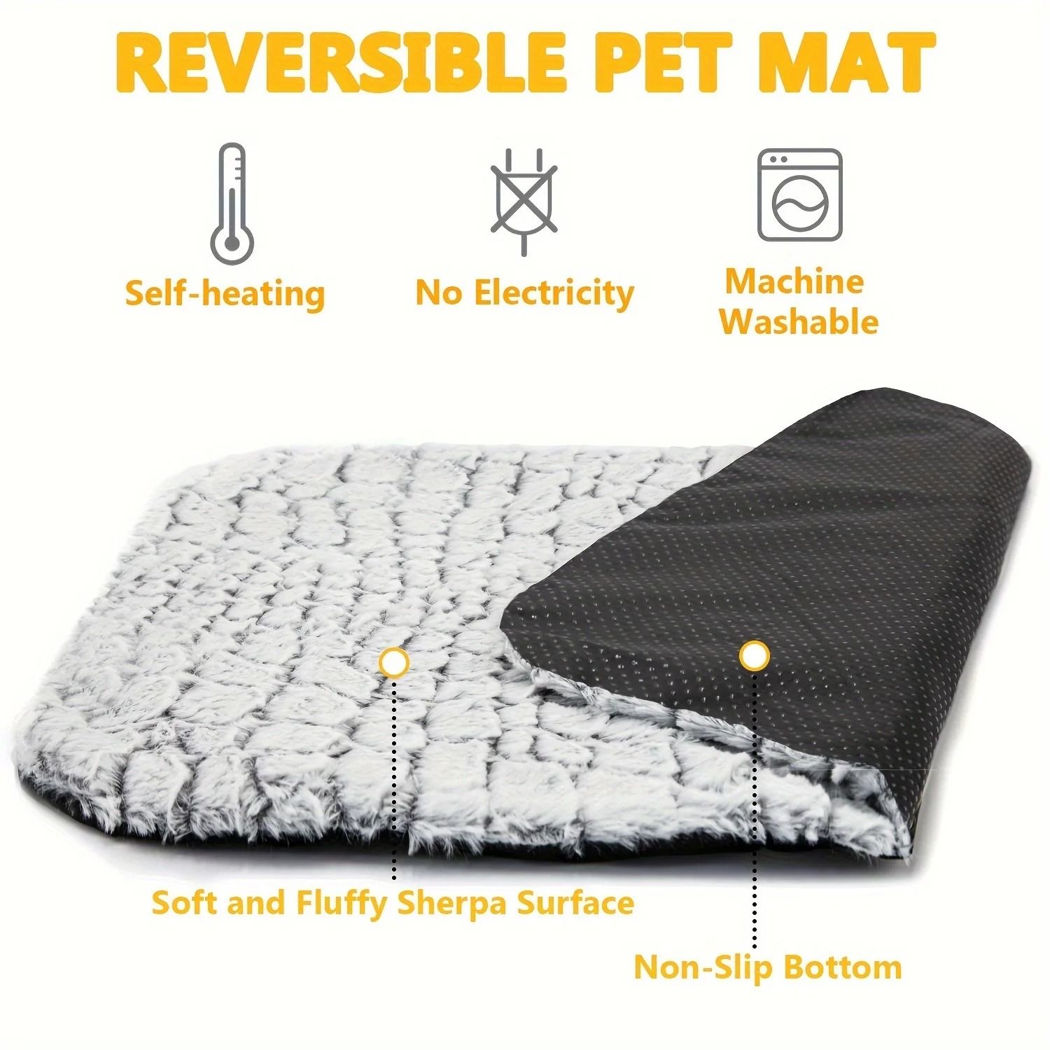 Self-Warming Thermal Pet Mat & Heated Bed