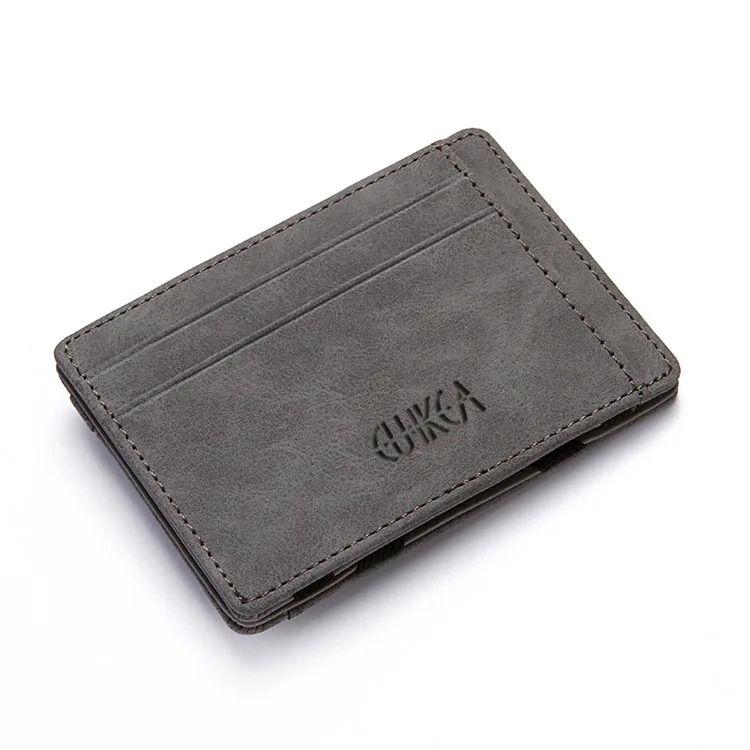Slim Leather Magic Wallet with Card Holder and Money Clip
