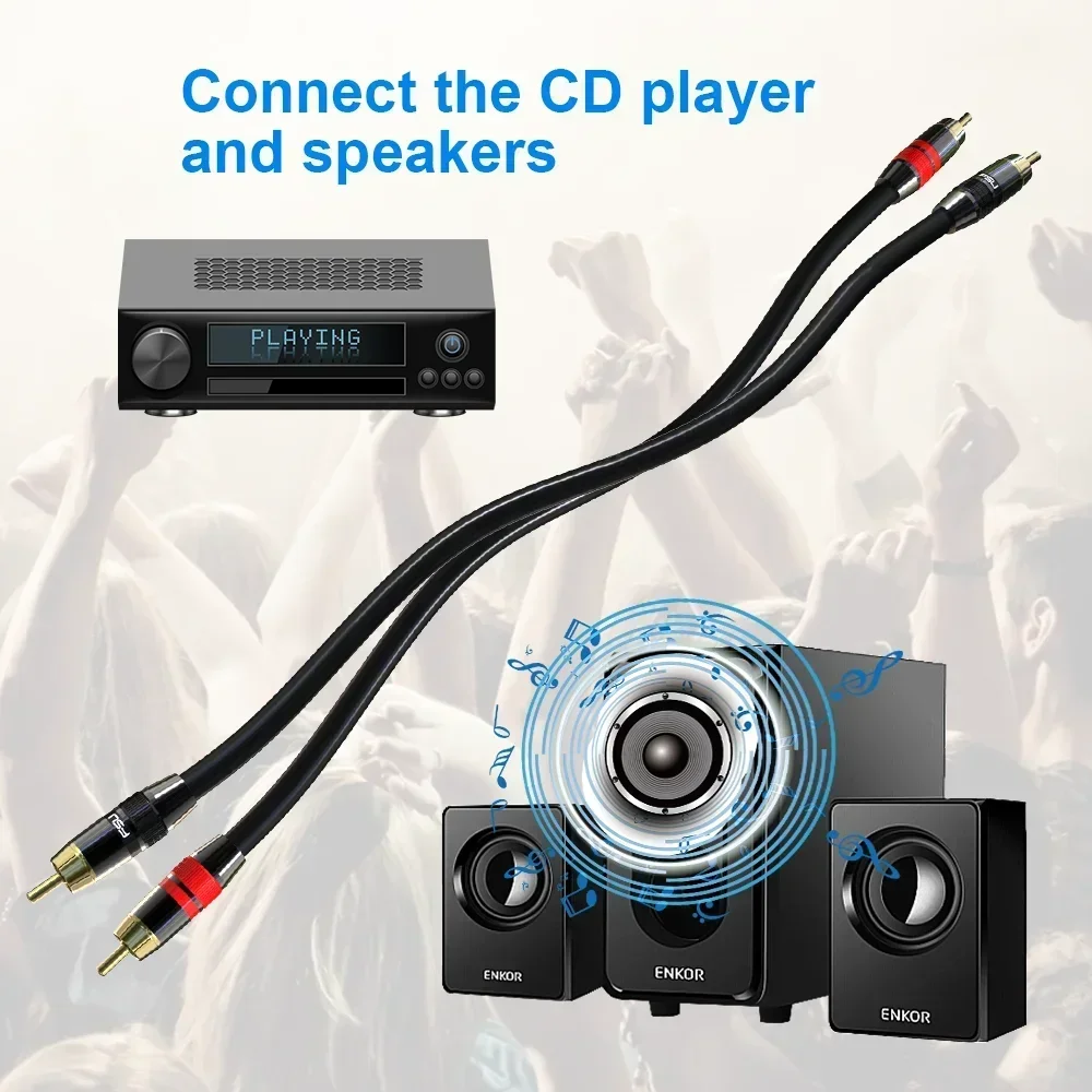 Audio Video Cable Male for Projector, DVD, TV, Speaker Amplifier