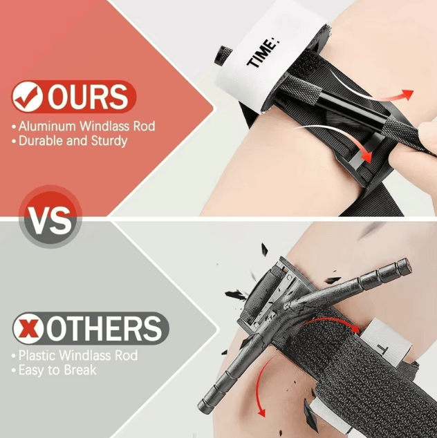 Tactical Metal Tourniquet – Second-Generation Aluminum Hemostasis Rod for Survival & Emergency First Aid