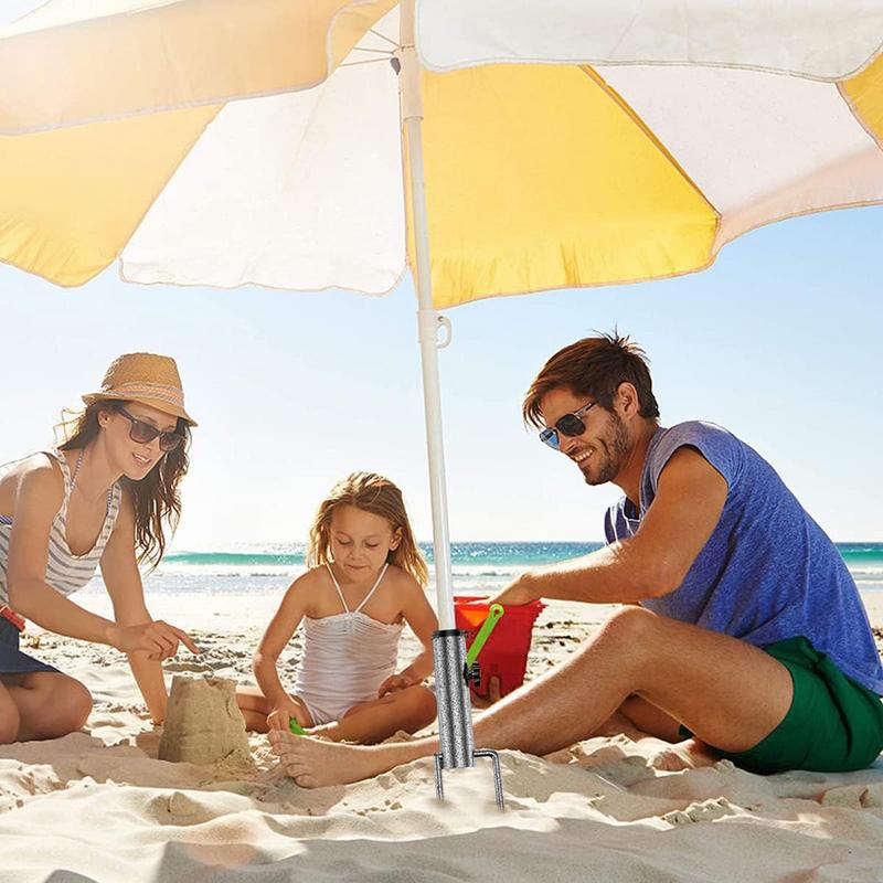 Heavy-Duty Adjustable Patio Umbrella Sand Anchor Outdoor Beach Umbrella Holder for Stability